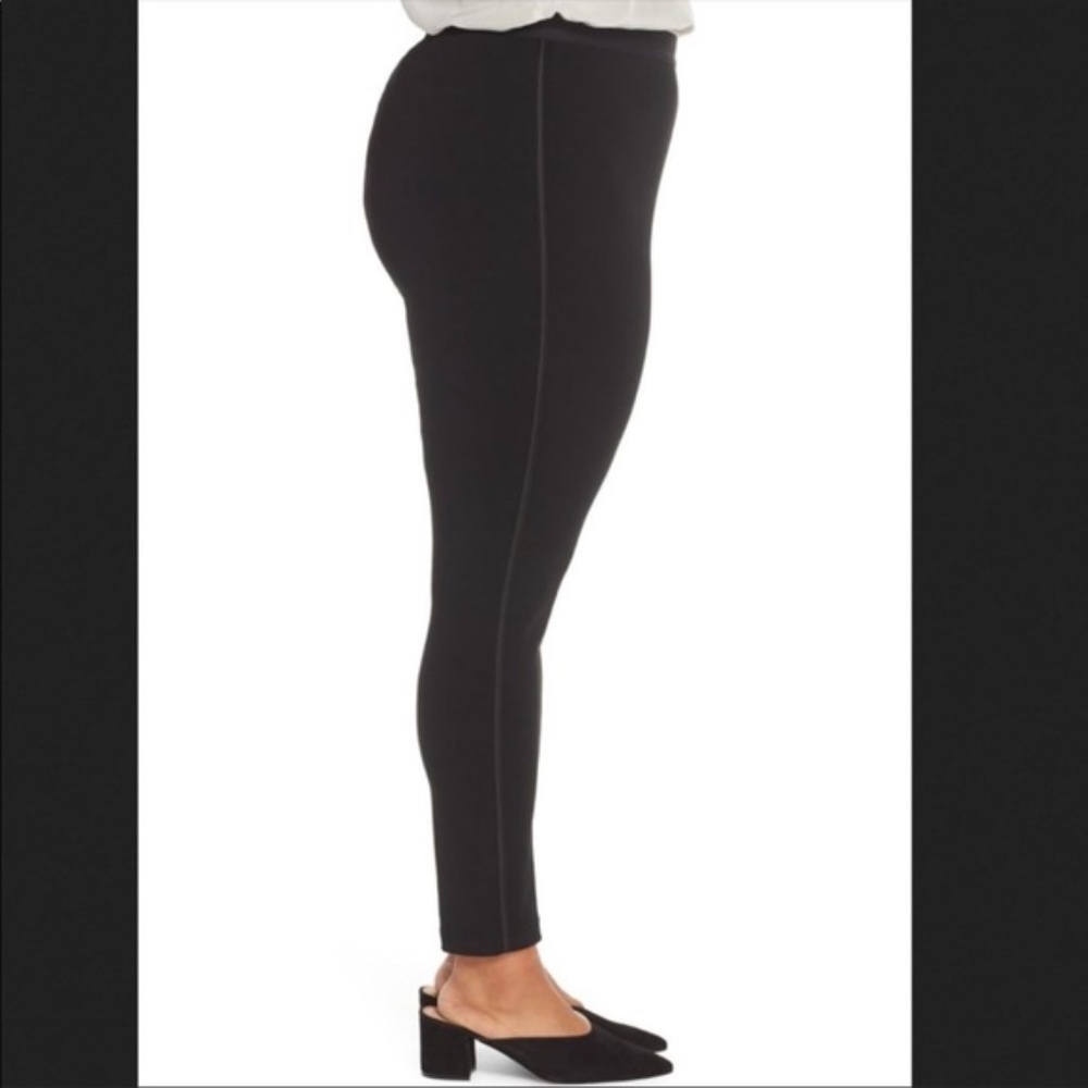 Eileen Fisher Tencel Ponte Knit Legging Pants Black size Medium